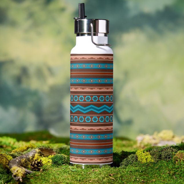 Southwest Style Geometric Cameron Gorge Design Water Bottle (Outdoor (Rotated))