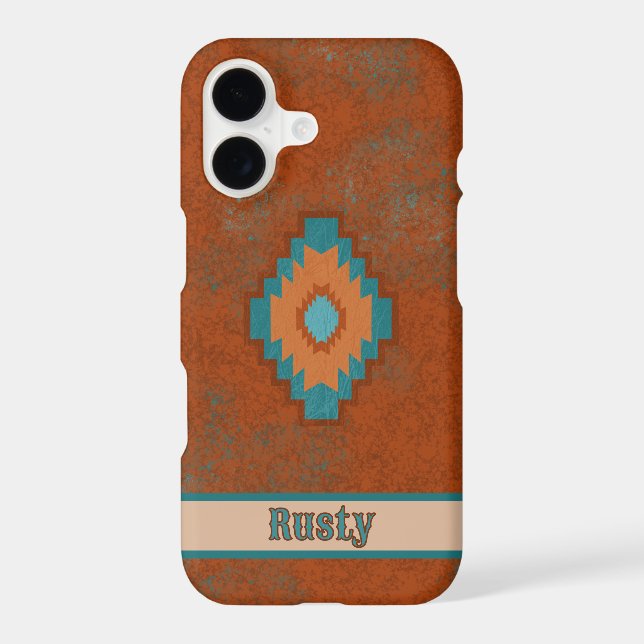 Southwest Style Geometric Diamond Personalized (Back)