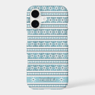 Southwest Style Snowflakes Pine Trees Personalised