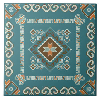 Southwest Styled Teal Ceramic Tile