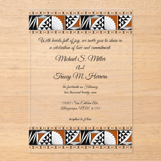 Southwest Sunrise Acrylic Invitations