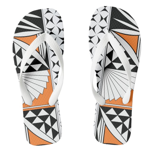 Southwest Sunrise in Orange Jandals (Footbed)