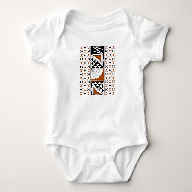 Southwest Sunrise in Rust Baby Bodysuit (Front)