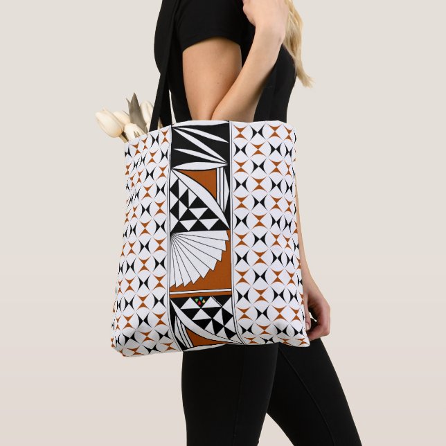 Southwest Sunrise in Rust Tote Bag (Close Up)