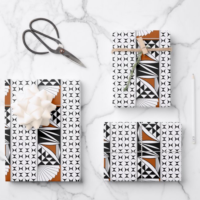 Southwest Sunrise in Traditional Colours Wrapping Paper Sheet (Front)