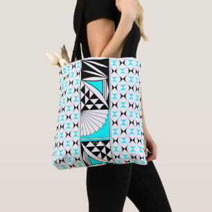 Southwest Sunrise in Tuquoise Tote Bag