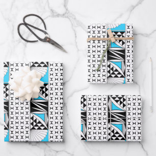 Southwest Sunrise in Turquoise Wrapping Paper Sheet