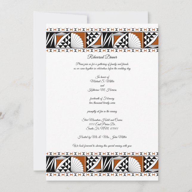 Southwest Sunrise Invitation (Front)