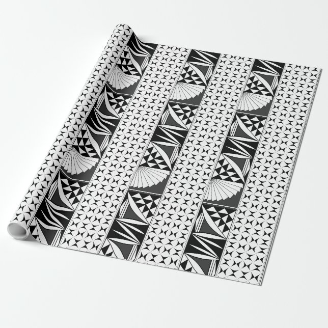 Southwest Sunrise with Charcoal Gift Wrap (Unrolled)