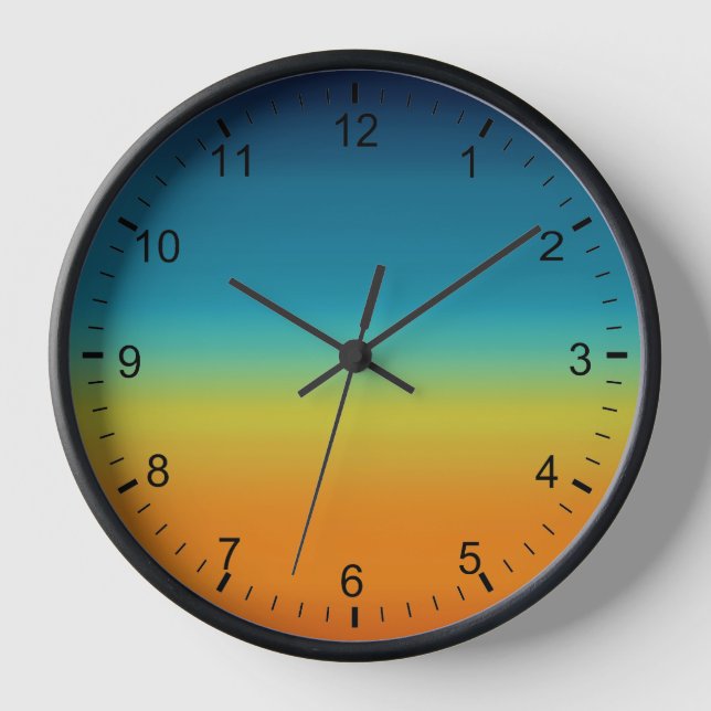 Southwest Sunset Colours Framed Clock (Front)