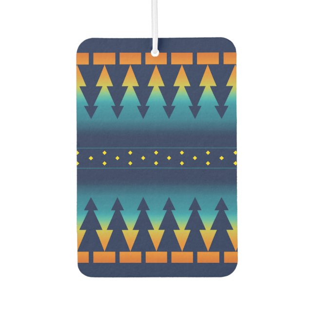 Southwest Sunset Pines Blanket Style Design Car Air Freshener (Front)