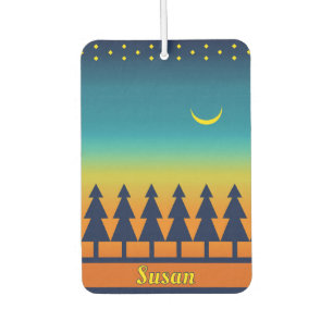 Southwest Sunset Pines Moon Personalised Car Air Freshener