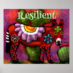 Southwest Talavera-Style Donkey Personalised Poster