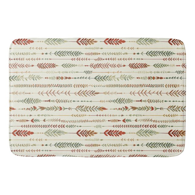 Southwest Terra Cotta Boho Bath Mat (Front)