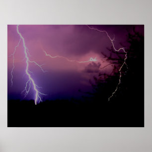 Southwest Texas Lightning Storm Poster