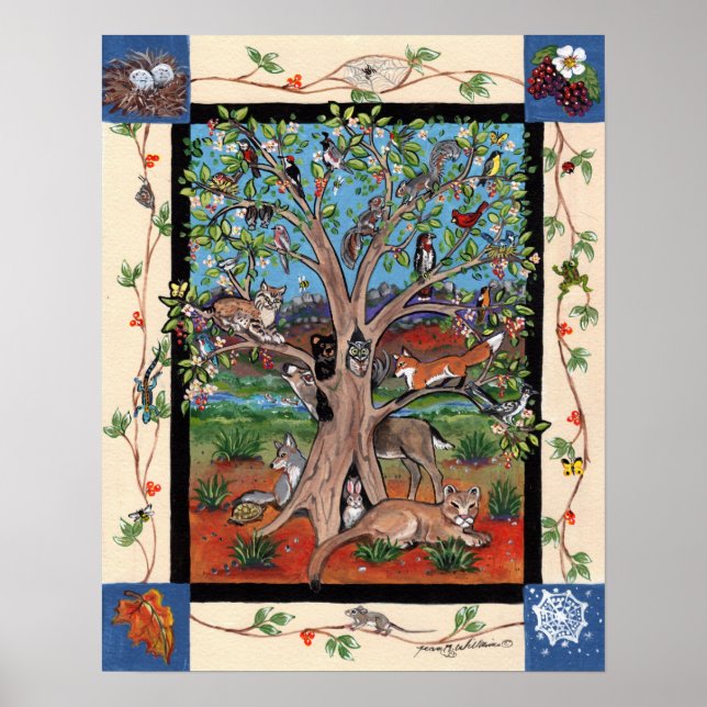 Southwest Tree of Life Wildlife Animals Poster (Front)