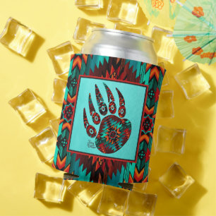 Southwest Tribal Bear Claw Can Cooler