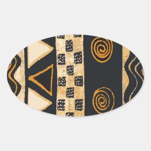 Southwest Tribal Native American Design Oval Sticker