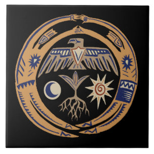 Southwest Tribal Rain Dance Tile