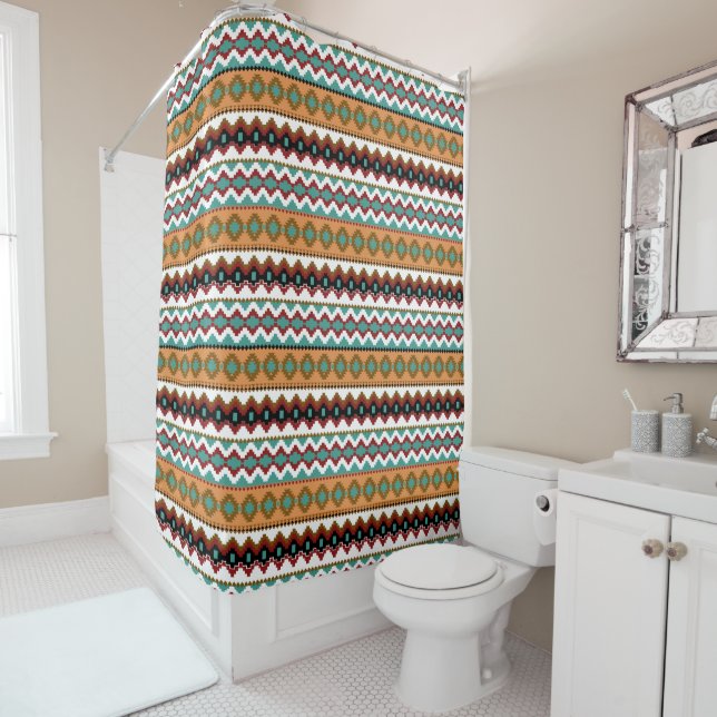 Southwest Tribal Shower Curtain (In Situ)