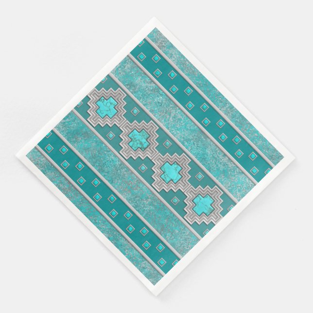 Southwest Turquoise Napkin (Corner)