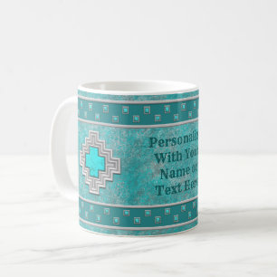 Southwest Turquoise Personalised Coffee Mug