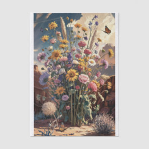 Southwest Wildflower Canyon, Desert Bouquet Tissue Paper