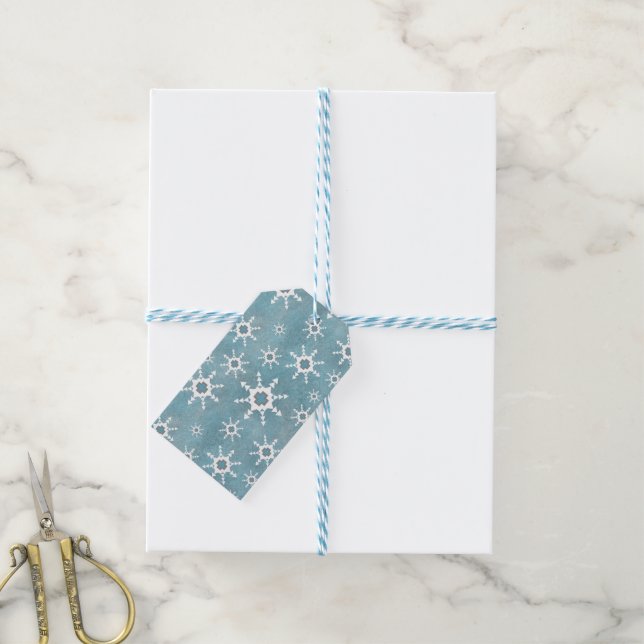 Southwest Winter Snowflakes Gift Tags (With Twine)