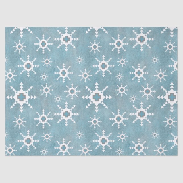 Southwest Winter Snowflakes Tissue Paper (Front)