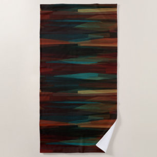 Southwest Wood Abstract Beach Towel