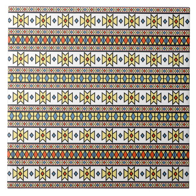Southwest Yellow Butterflies Graphic Pattern Tile (Front)
