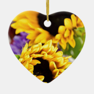 Southwest Yellow Sunflower Ceramic Tree Decoration