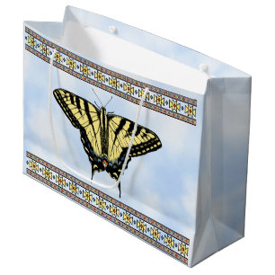 Southwest Yellow Swallowtail Butterfly Blue Sky Large Gift Bag