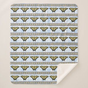 Southwest Yellow Swallowtail Butterfly Medium Sherpa Blanket