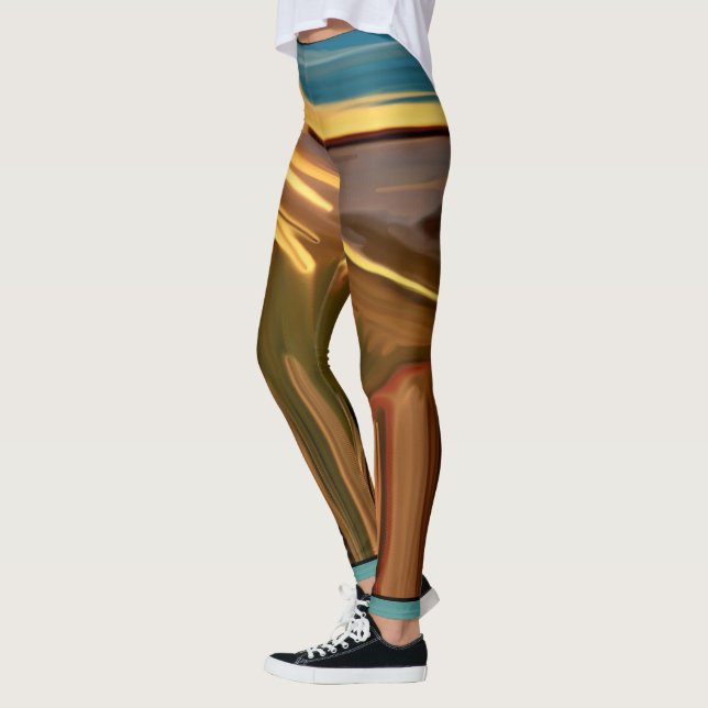 Southwestern Abstract Art Leggings (Left)