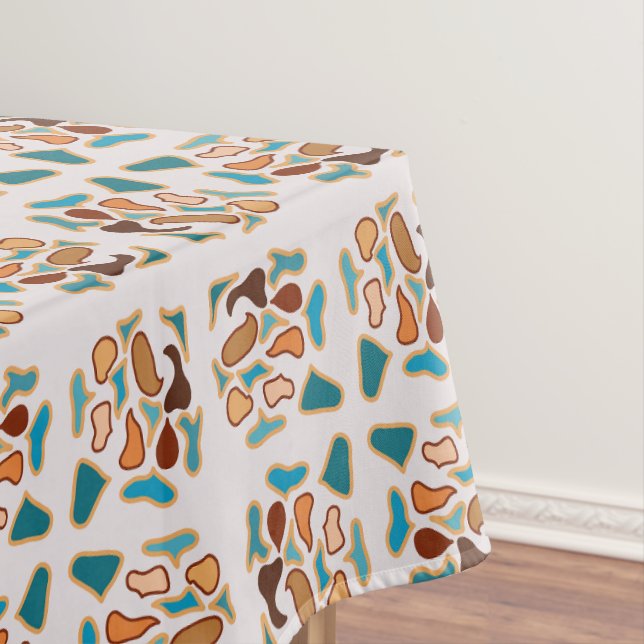Southwestern Abstract Earth Tone Pattern Art Tablecloth (In Situ)