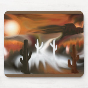 Southwestern Abstract Fire and Ice Mouse Pad