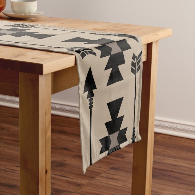 Southwestern Arrow Pattern Short Table Runner (In Situ)