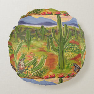 Southwestern Art Round Cushion