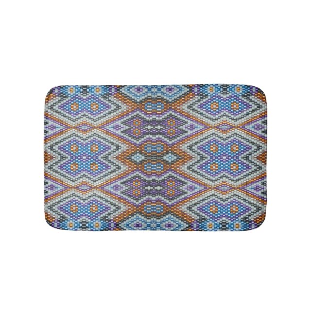 Southwestern Bead Art Bath Mat (Front)
