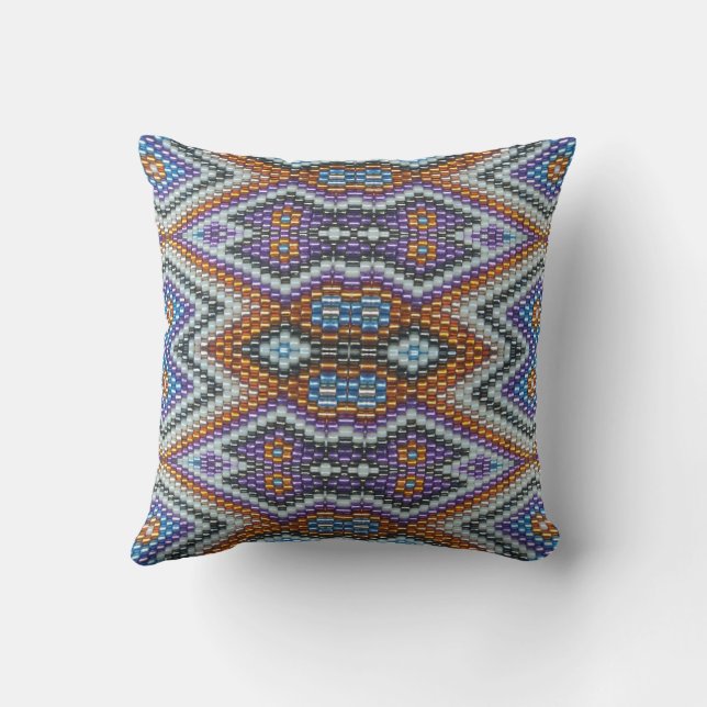 Southwestern Bead Art Cushion (Back)