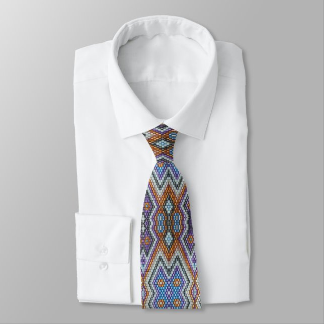Southwestern Bead Art Tie (Tied)