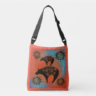 SOUTHWESTERN BEAR ART CROSSBODY BAG