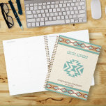 Southwestern boho tribal folk patterns custom planner<br><div class="desc">Southwestern boho tribal folk patterns custom name planner,  makes a lovely present as an office gift,  a gift for a student or anyone else.</div>