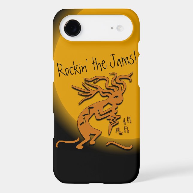 Southwestern Brown Kokopelli With Musical Notes (Back)