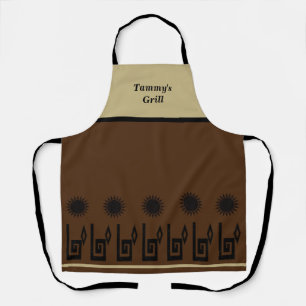 Southwestern Brown Sand Restaurant Apron