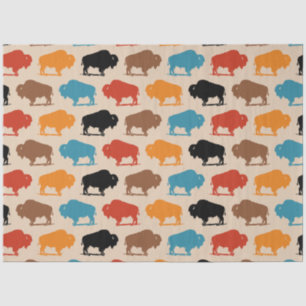 Southwestern Buffalo Pattern Rug Tissue Paper