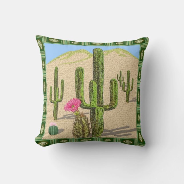 southwestern cactus pillow (Front)