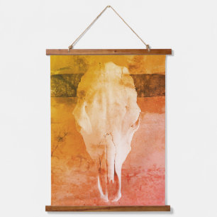 Southwestern Cattle Skull Wall Tapestry