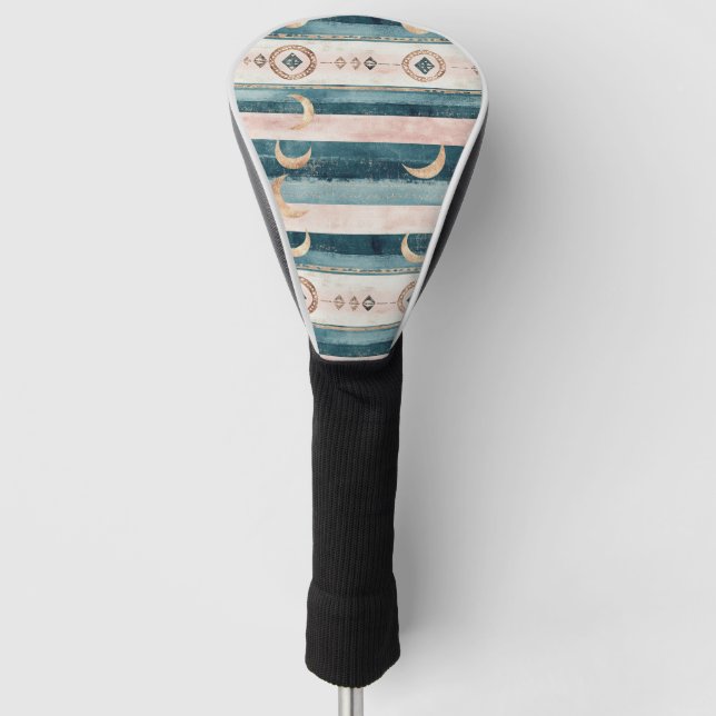Southwestern Celestial Pattern - Desert Style Golf Head Cover (Front)
